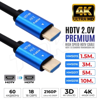 OK Link HDTV Cable 4K สาย HDTV to HDTV สายกลม ยาว 1.5-10 เมตร สายต่อจอ HDTV Support 4K, TV, Monitor, Computer ITcam