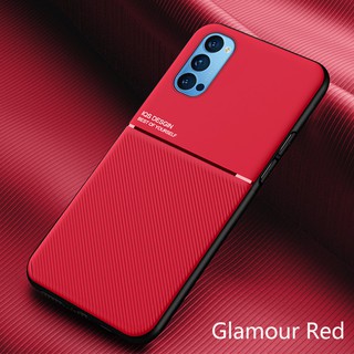 Oppo Reno 5 4 Pro 5f 5pro 4z 4pro 5g 4g reno4 reno5 reno4pro reno5pro โทรศัพท์ Matte หนังเคสแม่เหล็กป้องกันการกระแทกกลับนุ่มปลอก