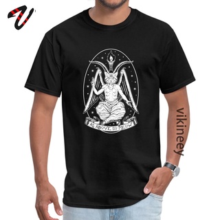 ใหม่ล่าสุด เสื้อยืดแขนสั้น ผ้าฝ้ายแท้ พิมพ์ลาย Cat BAPHOMET Necromancer Magician Satanic แฟชั่นฤดูร้อน สําหรับผู้ชายS-5X