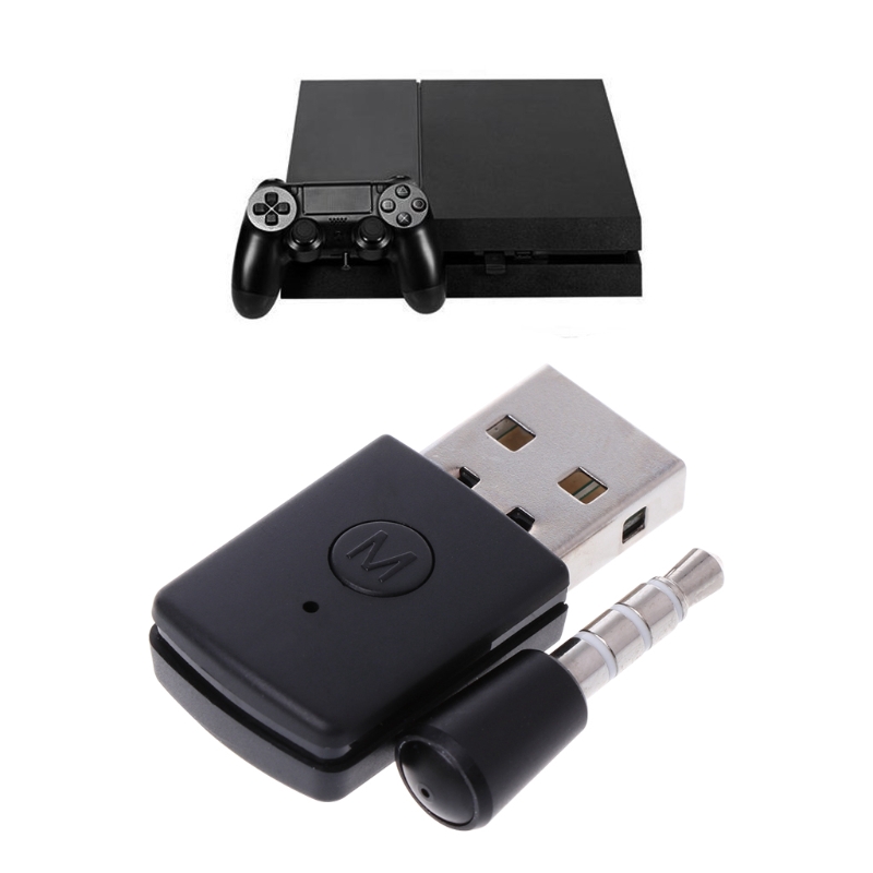 USB Bluetooth Dongle Wireless Headphone MIC Adapter For PS4 Controller