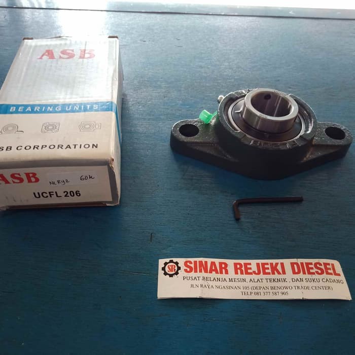 หมอนแบริ่งบล็อก Laher Laker UCFL 206 เพลา 30 มม. ASB