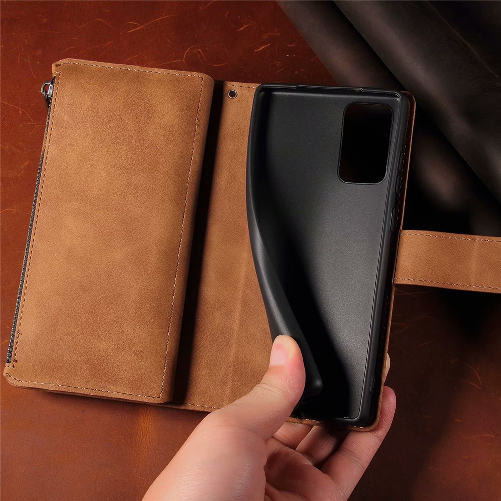 เคส ซัมซุง Casing for Samsung Galaxy A37 A57 A07 A17 A06 A16 A26 A36 A56 A32 A33 A53 A73 A13 A23 A54 A34 A55 A14 A52 A52s A42 4G 5G เคสมือถือหนังซิปฝาพับพร้อมช่องกั้นกันชนใส่บัตร Flip Cover Wallet Zipper Case Phone TPU Silicone With Card Pocket Slots ราคา ถูกที่สุด ดีลบีเคเค แกลเลอรีภาพที่ 3