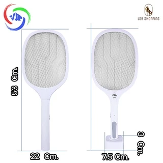 VJP ไม้ตียุง 2in1 VJP-889 VJP-899 Mosquito Swatter แถมแท่นวาง ไม้ตียุงไฟฟ้าพร้อมไฟดักยุงแสงสีม่วง ตั้งล่อยุงได้ แบตทน