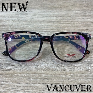 กรอบแว่นตา สำหรับตัดเลนส์ แว่นตา Fashion รุ่น Vancuver 2294 สีดำกรอบเต็ม ทรงรี ขาข้อต่อ พลาสติก พีซี