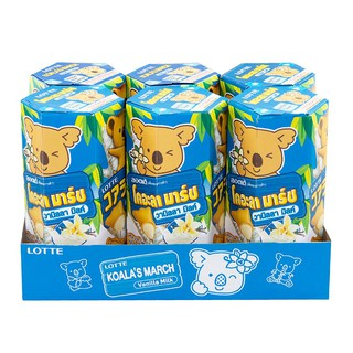 โคอะลามาร์ช รสวานิลลามิลค์ ขนาด 37กรัม ยกแพ็ค 6กล่อง KOALAS MARCH VANILLA MILK KOALA โคอะล่า