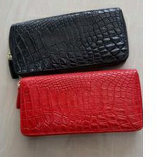 crocodile leg  purse1zip กระเป๋าสตางค์หนังจระเข้แท้