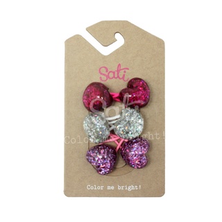 SATI - ยางรัดผม CN. PREMIUM GLITTER HEARTS CNP001