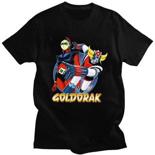 เสื้อยืดแขนสั้น พิมพ์ลายหุ่นยนต์ UFO Goldorak Grendizer สไตล์เรโทร แฟชั่นฤดูร้อน สําหรับผู้ชาย และผู้หญิงS-5XL