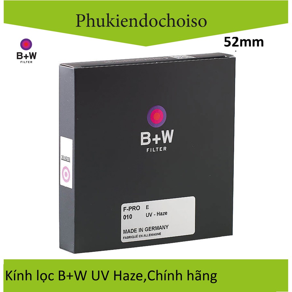 กรอง B +W F-Pro 010 UV-Haze E 52mm Filter