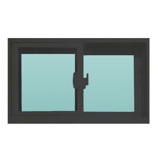 WINDOW S-S ONE STOP/F8 80X50CM BLACK หน้าต่างอะลูมิเนียม S-S มุ้ง ONE STOP F8 80x50 ซม. สีดำ หน้าต่างบานเลื่อน หน้าต่างแ