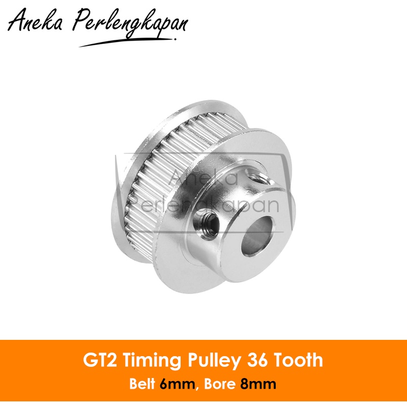 Timing Pulley GT2-6mm 36 Tooth Bore 8mm สําหรับ 6mm GT2 Belt