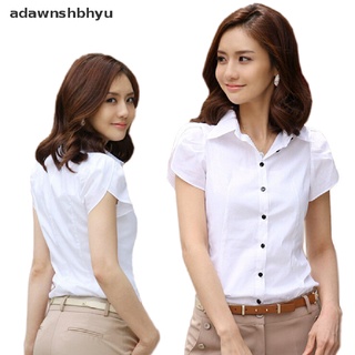 Adawnshbhyu เสื้อเชิ้ตแขนสั้น ผ้าชีฟอง สีขาว แฟชั่น สําหรับผู้หญิง ใส่ทํางาน สํานักงาน TH