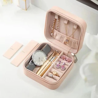 SALE กระเป๋าเก็บเครื่องประดับหนังต่างหูสร้อยคอแหวนเครื่องประดับ Organizer กล่องใส่เครื่องประดับแบบพกพา
