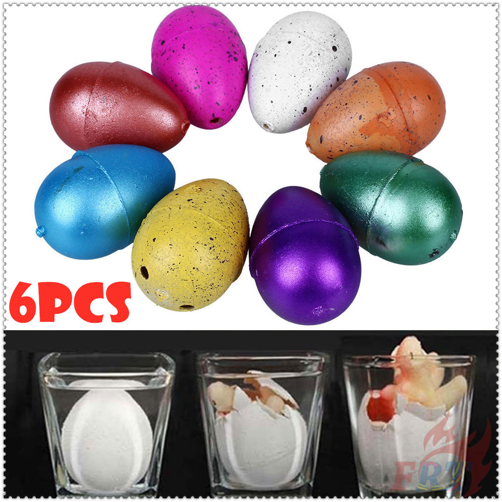 Kids Toy：Dinosaur Eggs 6pcs/set Cute Magic Hatching Growing Animal Dinosaur Eggs For Kids Educational Toys Gifts