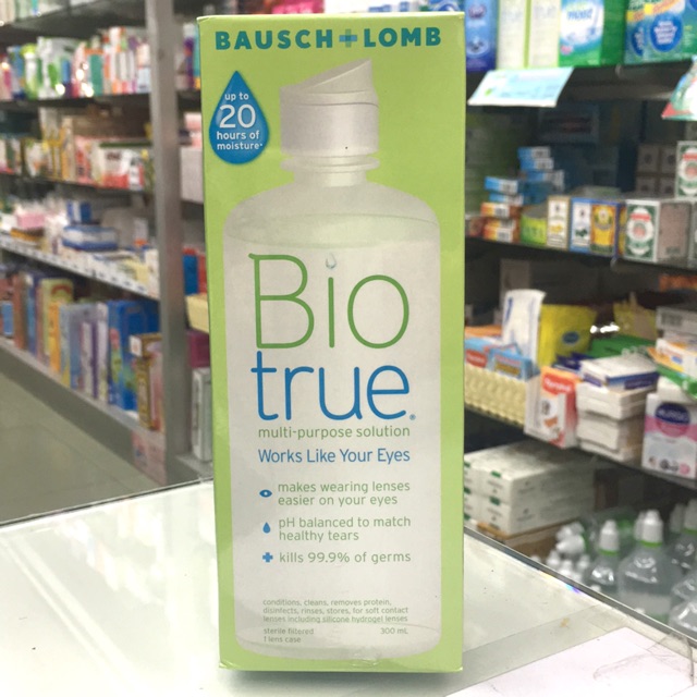 Biotrue 300ml. (B&L) น้ำยาล้างคอนแทคเลนส์รุ่นใหม่ ให้ความชุ่มชื้น20ชม.