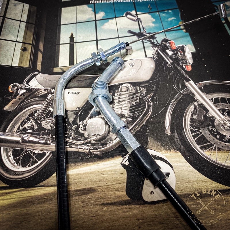 สายคันเร่ง SR400 SR500 คาบูร์เดิม ปีเก่า ปีใหม่ คาบูร์แต่ง fcr ไส้ในสแตนเลส