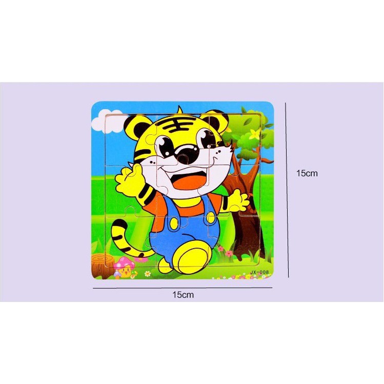ของเล่นไม้ จิ๊กซอว์ไม้ ขนาด 9 ชิ้น ลายการ์ตูน เสริมพัฒนาการสำหรับเด็ก (ราคาต่อ 1 แผ่น) - รูปที่ 4