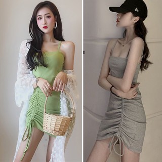 ราคาถูกๆ ชุดเดรสสั้นสายเดี่ยวเปิดไหล่เซ็กซี่สำหรับผู้หญิง