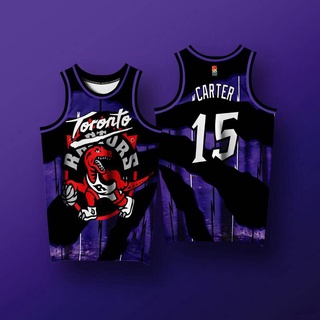 เสื้อกีฬาบาสเก็ตบอล ลายทีม NBA Jersey Toronto No.15 Carter SY3 พลัสไซซ์ สําหรับผู้ชาย และผู้หญิง YS3