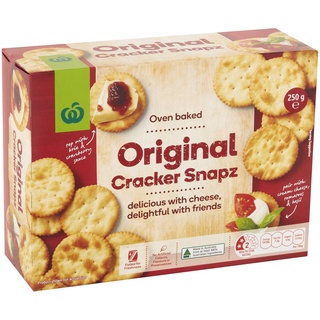 Woolworths Original Cracker Snaps 250g  วูลเวิร์ธออริจินัลแครกเกอร์สแนปส์ 250กรัม