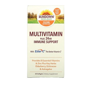 Sundown Naturals, Multivitamin Plus 24HR Immune Support 60 Softgles