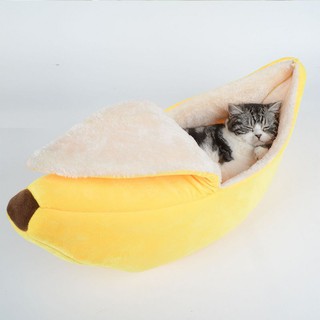 🐱ที่นอนแมว โดมแมว 🍌ที่นอนน้องหมา ทรงกล้วยหอม ที่นอนกล้วย เบาะนอนนุ่มนิ่ม