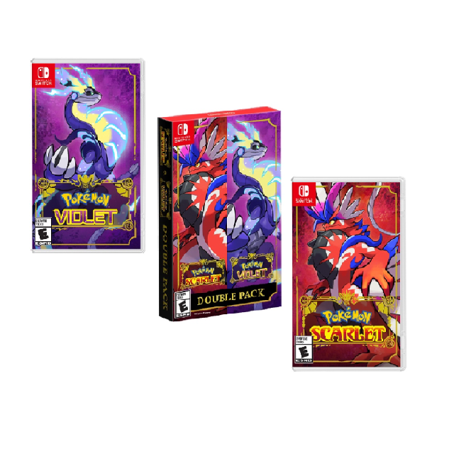 Nintendo Switch Pokemon Scarlet , Scarlet+Steelbook / Pokemon Violet / Double Pack Zone Asia /Eng.