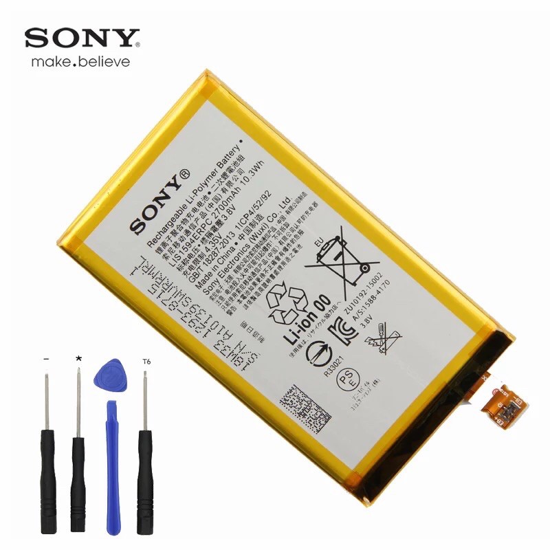แบตเตอรี่ Sony LIS1594ERPC สำหรับ Sony Xperia Z5mini Z5 ขนาดกะทัดรัด Z5 Mini E5823 E5803 2700 มิลลิแอมป์ชั่วโมง