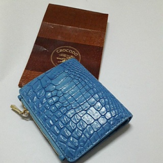 crocodile sky blue  wallet กระเป๋าสตางค์จระเข้1299