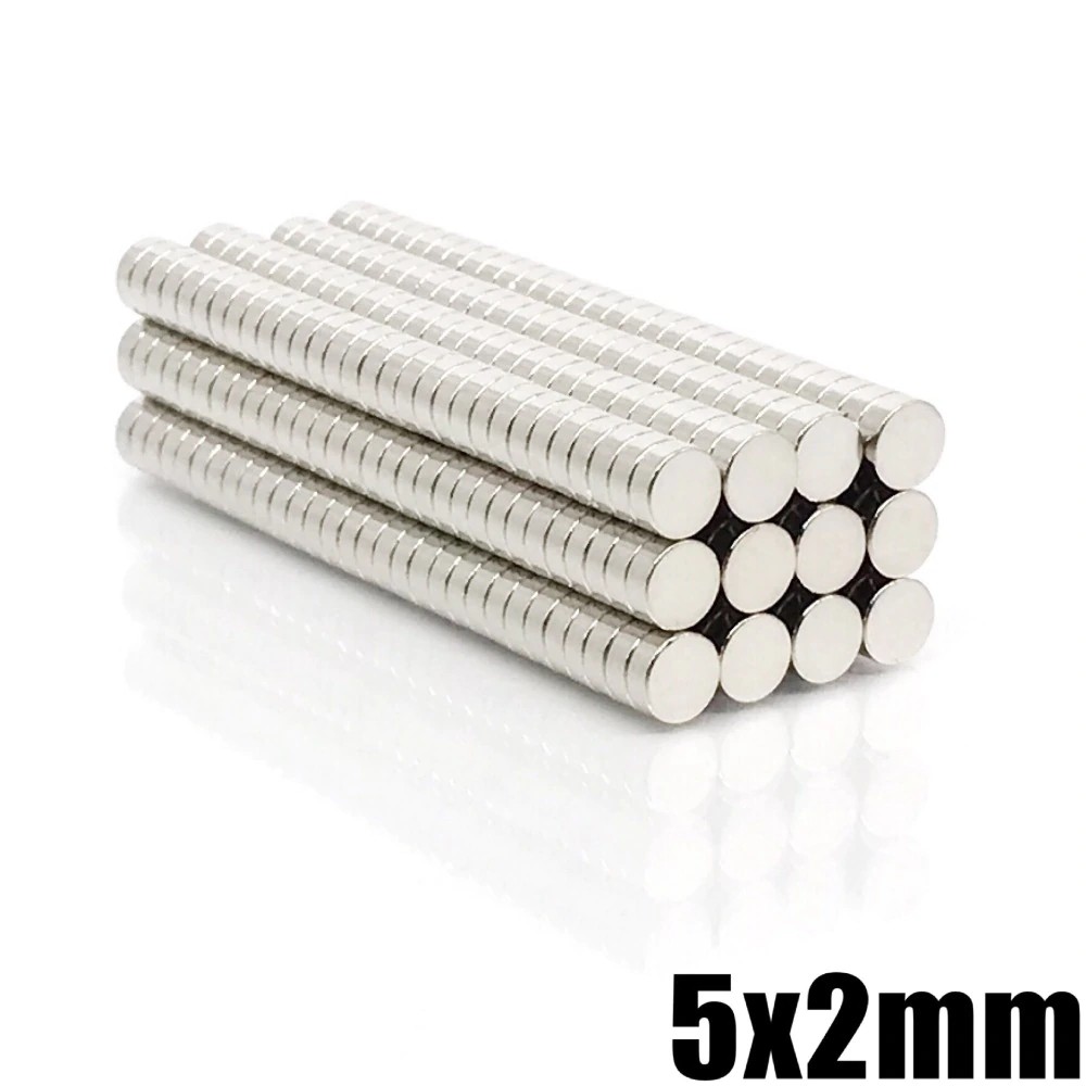 10ชิ้น แม่เหล็กนีโอไดเมียม กลมแบน 5x2มิล Magnet Neodymium 5*2mm แม่เหล็กแรงสูง 5x2mm แม่เหล็ก กลมแบน 5*2มิล