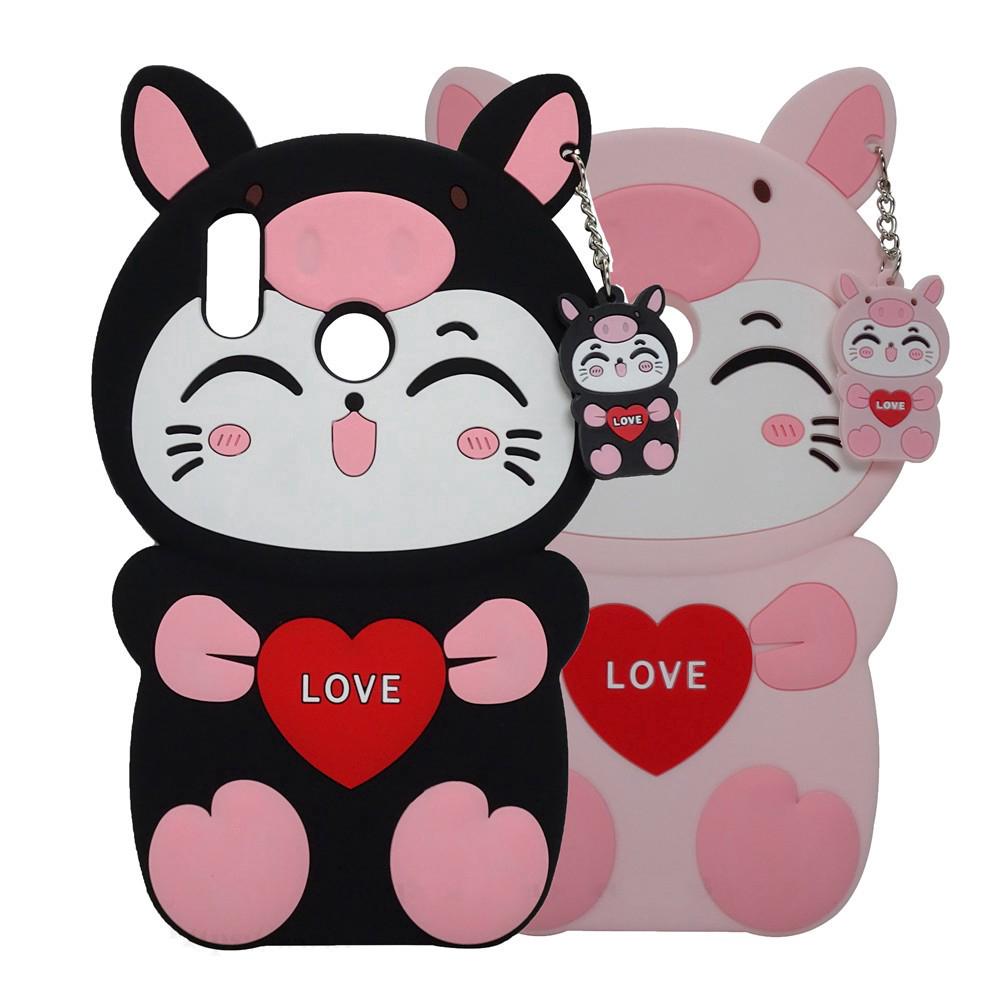 เคสโทรศัพท์ซิลิโคนลายการ์ตูนหมูสําหรับ Vivo S1 V15 V11 Pro V11i V9 V5 Y66 V7+ X21 X23 X27 Y17 Y15 Y12 Y11 Y79 Y81 Y83 Y85 Y97 Z3i การ์ตูนน่ารักหมูแมวกรณียางซิลิโคนอ่อนนุ่มปก