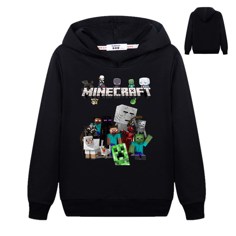 เสื้อฮู้ดแขนยาว มีฮู้ด Minecraft สำหรับเด็ก