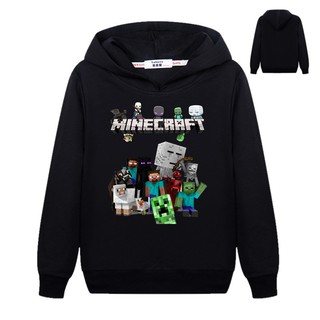 เสื้อฮู้ดแขนยาว มีฮู้ด Minecraft สำหรับเด็ก