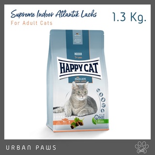 อาหารแมว HAPPY CAT Supreme Indoor Atlantik Lachs สำหรับแมวโตเลี้ยงในบ้าน 1.3 Kg