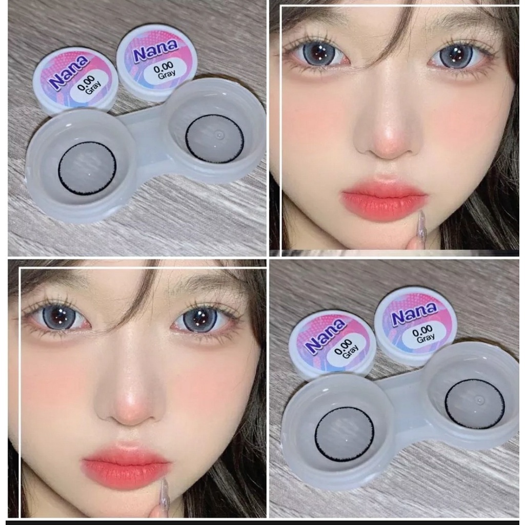 💋 มีค่าสายตา 💋 Lovelylens Nana Gray Brown 💋 บิ๊กอาย สุดปัง คอนแทคเลนส์ รายเดือน มีอย แถมตลับฟรี เลนส์นิ่ม สวยปังมาก