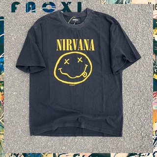 เสื้อยืดโอเวอร์ไซส์เสื้อยืดแขนสั้น ผ้าฝ้าย โอเวอร์ไซซ์ พิมพ์ลาย Nirvana สไตล์วินเทจ โอเวอร์ไซซ์ สําหรับผู้ชายS-3XL