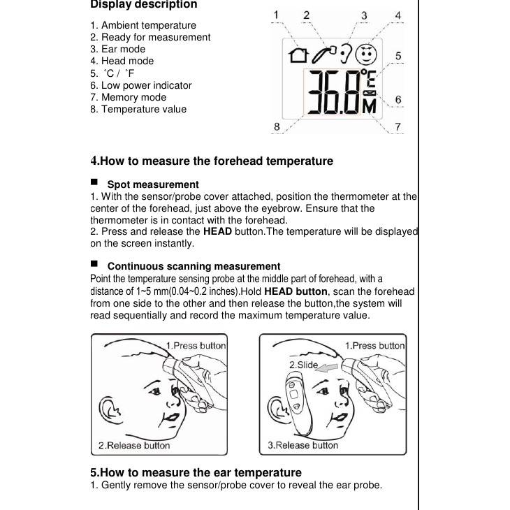 JUMPERThermometer Noncontact Dual Mode รุ่น FR400 เทอร์โมมิเตอร์แบบ