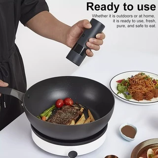 Huohou เครื่องบดพริกไทยเกลือไฟฟ้า 5 ระดับ มีไฟ LED 5 In 1 | Electric Pepper Salt Grinder with LED