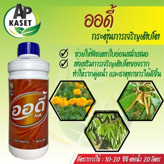 ปุ๋ยน้ำ ออดี้ สูตร 20-4-4 สูตรดึงใบอ่อน กระตุ้นการแตกยอด ฟื้นฟูต้นหลังเก็บเกี่ยว ใบใหญ่ใบหนา ใบเขียวมัน (ขนาด 1 ลิตร)