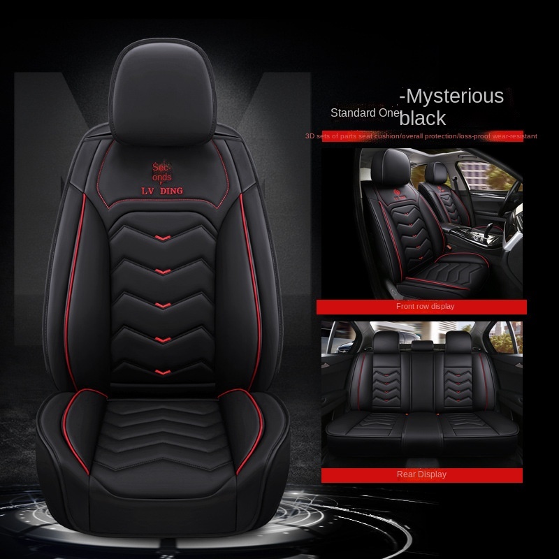 Universal Fit ผ้าคลุมเบาะรถยนต์หนัง PU ชุดเบาะด้านหน้า + เบาะหลัง Made สําหรับ Artez Fortuner Mazda 2 Bt50pro Mazda CX4 Mazda 6 Civiv CX-3 E39 Eclipse Cross เครื่องล้าง
