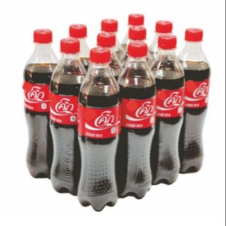 โค้ก เครื่องดื่มน้ำอัดลม ขนาด 590 ml/ขวด แพ็คละ 12 ขวด Coke Coca Cola