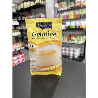 แผ่นเจลาติน Gelatine Gelita คีโตเจลาตินแผ่นยี่ห้อ Gelita 20 กรัม (12 แผ่น)