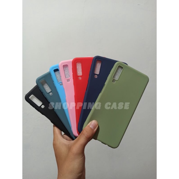 SHC888 SAMSUNG A7 2018 SIX CANDY CASE PREMIUM SOFTCASE PLAIN COLOR