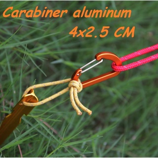 คาราไบเนอร์ ขนาด 4 CM และ 5CM, D-type Carabiner aluminum alloy ใช้งานเอนกประสงค์