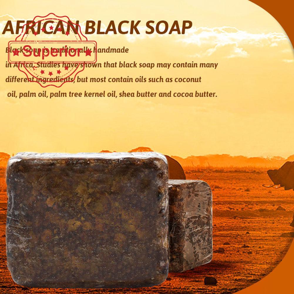 1Pc 110G African Black Soap Body Cleansing Bath Soap Black Soap Z1C2