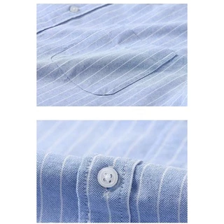 เสื้อเชิ้ตแขนสั้น Oxford รุ่น TheDOT. ผ้าทอ Twill หนานุ่ม ใส่สบาย ทนทาน