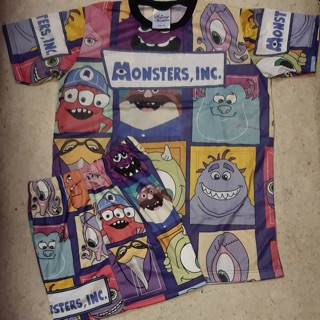 เซทเสื้อยืด &amp; กางเกงขาสั้นเอวสูงลาย Monsterinc