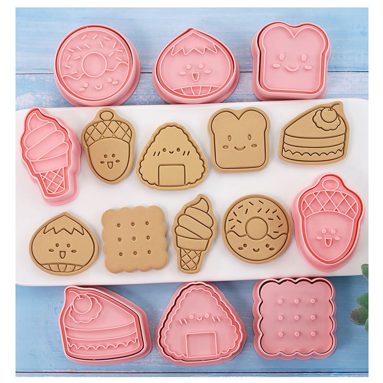 8 ชิ้น / เซต การ์ตูน ขนม อาหาร รูปร่าง บิสกิต แม่พิมพ์ เกาลัด สน กรวย ข้าวปั้น ขนมปังปิ้ง คุกกี้ ตัด แม่พิมพ์ฟองดองท์ เค้ก เครื่องมืออบ ราคา ถูกที่สุด ดีลบีเคเค แกลเลอรีภาพที่ 6