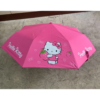 ร่มพับ3ตอน คิตตี้ ลิขสิทธิ์ถูกต้อง สีบานเย็น