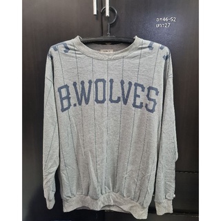 เสื้อสเวตเตอร์ สีเทา ผ้าไม่หนา ไม่บาง สีเทา เท่ห์ๆ